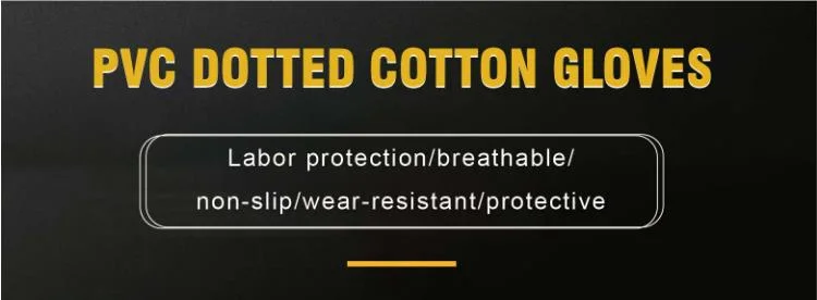 Wholesale Labor Garden Industrial Work Safety Knitted Cotton PVC DOT Non-Slip Gloves