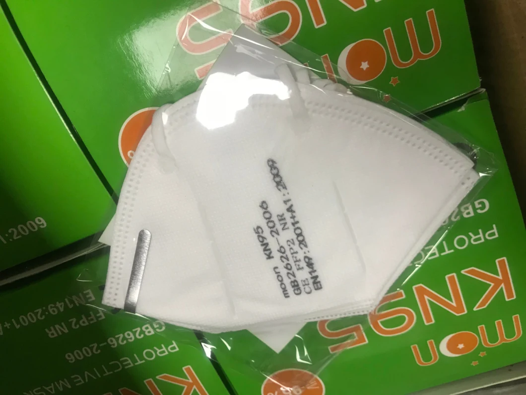 Stock Disposable Safety Mask Face Protective Face Mask White Color KN95 Face Mask