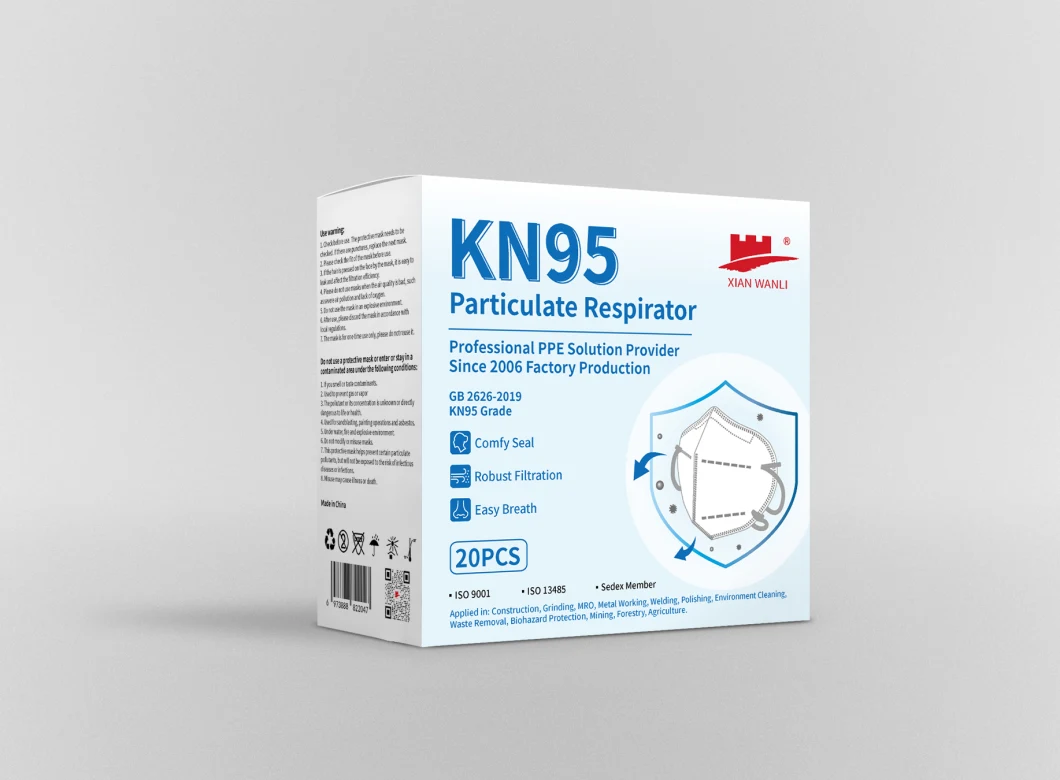 Cheap Price Disposable KN95 Respirator Folded Style Mask